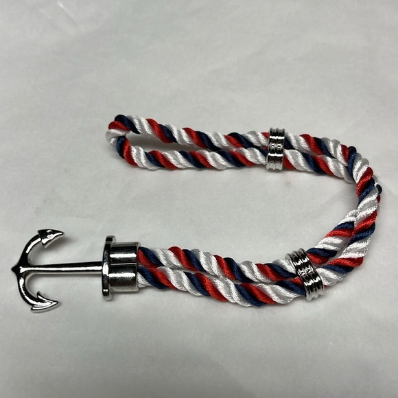 Nautical Red, White, and Blue Rope Bracelet - Picture 6 of 7
